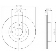 8DD 355 102-611 HELLA Тормозной диск