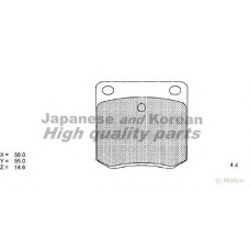 1083-0201 ASHUKI Комплект тормозных колодок, дисковый тормоз