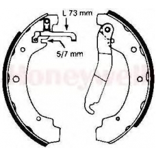 361273B BENDIX Комплект тормозных колодок