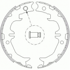 Z4742.00 WOKING Комплект тормозных колодок, стояночная тормозная с