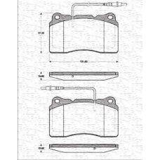 363702161373 MAGNETI MARELLI Комплект тормозных колодок, дисковый тормоз