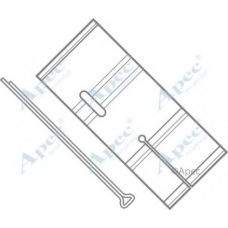 KIT249 APEC Комплектующие, тормозные колодки