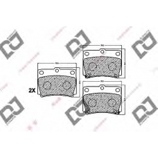 BP1149 DJ PARTS Комплект тормозных колодок, дисковый тормоз