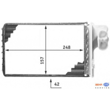 8FH 351 311-671 HELLA Теплообменник, отопление салона