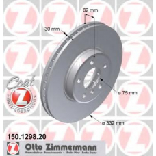 150.1298.20 ZIMMERMANN Тормозной диск