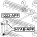 HYAB-APF FEBEST Подвеска, стойка вала