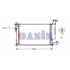 061190N AKS DASIS Радиатор, охлаждение двигателя