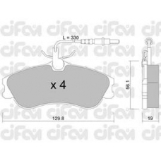 822-217-0 CIFAM Комплект тормозных колодок, дисковый тормоз