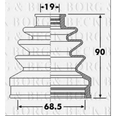 BCB6300 BORG & BECK Пыльник, приводной вал