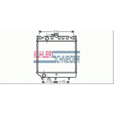 2200101 KUHLER SCHNEIDER Радиатор, охлаждение двигател