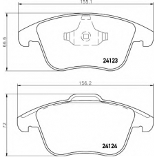 8DB 355 019-881 HELLA Комплект тормозных колодок, дисковый тормоз