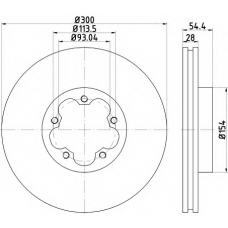 8DD 355 118-421 HELLA Тормозной диск