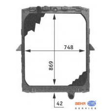 8MK 376 721-501 HELLA Радиатор, охлаждение двигателя