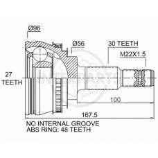 OJ-0224 InterParts Шарнирный комплект, приводной вал