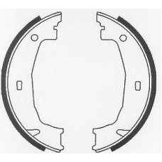 BS1077 QUINTON HAZELL Комплект тормозных колодок, стояночная тормозная с