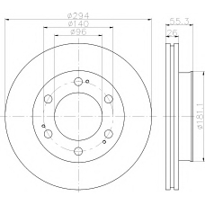 MDC2244 MINTEX Тормозной диск