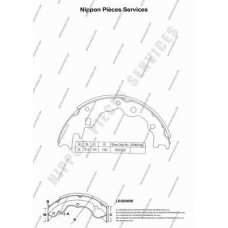 M350A25 NPS Комплект тормозных колодок