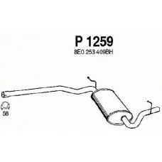P1259 FENNO Средний глушитель выхлопных газов