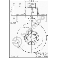 08.4334.10 BREMBO Тормозной диск