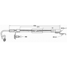 FBH6652 FIRST LINE Тормозной шланг