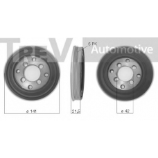 PC1057 TREVI AUTOMOTIVE Ременный шкив, коленчатый вал