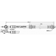 FBH6726 FIRST LINE Тормозной шланг