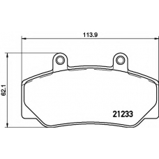 8DB 355 019-031 HELLA Комплект тормозных колодок, дисковый тормоз