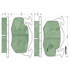GDB1277 TRW Комплект тормозных колодок, дисковый тормоз