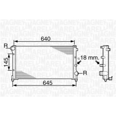 350213382000 MAGNETI MARELLI Радиатор, охлаждение двигателя