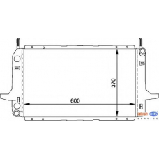 8MK 376 720-181 HELLA Радиатор, охлаждение двигател