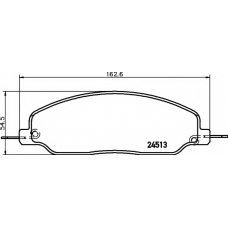 8DB 355 013-101 HELLA Комплект тормозных колодок, дисковый тормоз