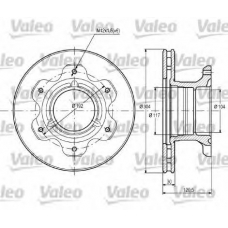 187107 VALEO Тормозной диск