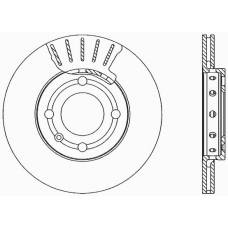 BDA1592.20 OPEN PARTS Тормозной диск