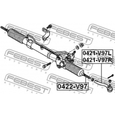 0422-V97 FEBEST Осевой шарнир, рулевая тяга