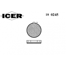 180245 ICER Комплект тормозных колодок, дисковый тормоз