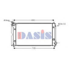 210156N AKS DASIS Радиатор, охлаждение двигателя