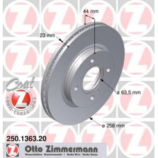 250.1363.20 ZIMMERMANN Тормозной диск