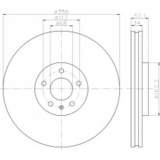 8DD 355 118-011 HELLA Тормозной диск