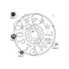 SK-1526AQ2 OPTIMAL Водяной насос + комплект зубчатого ремня