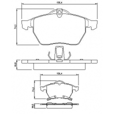 0 986 424 488 BOSCH Комплект тормозных колодок, дисковый тормоз