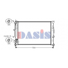 480390N AKS DASIS Радиатор, охлаждение двигателя