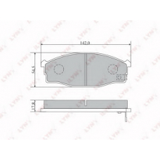 BD5734 LYNX Дисковые тормозные колодки advics