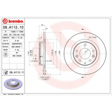 08.A112.10 BREMBO Тормозной диск