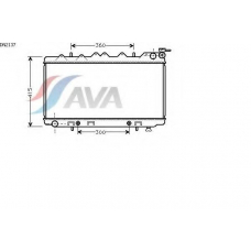 DN2137 AVA Радиатор, охлаждение двигателя
