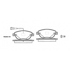 P9593.12 WOKING Комплект тормозных колодок, дисковый тормоз