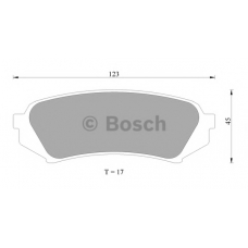 0 986 AB2 606 BOSCH Комплект тормозных колодок, дисковый тормоз