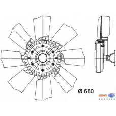 8MV 376 730-121 HELLA Вентилятор, охлаждение двигателя