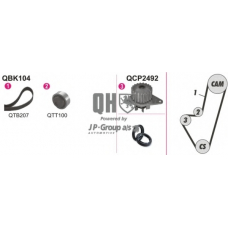 4114101919 Jp Group Водяной насос + комплект зубчатого ремня