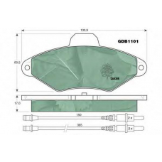 GDB1101 TRW Комплект тормозных колодок, дисковый тормоз