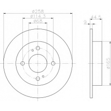 8DD 355 105-171 HELLA Тормозной диск